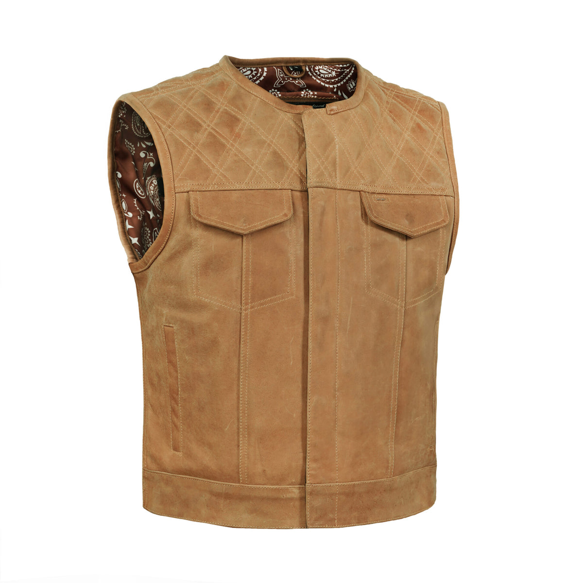 BSM4651 Rustic Rebel Men’s Brown Leather Vest