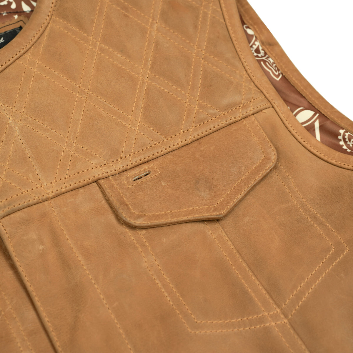 BSM4651 Rustic Rebel Men’s Brown Leather Vest