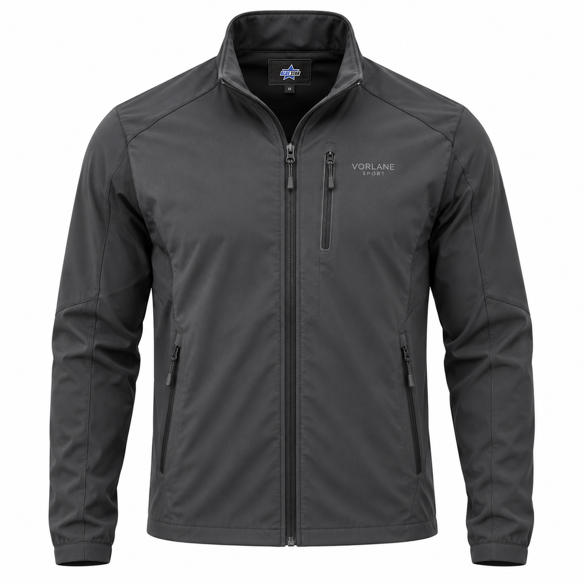 Custom Manufactured Technical Windproof Activewear Jacket - Grey & Charcoal