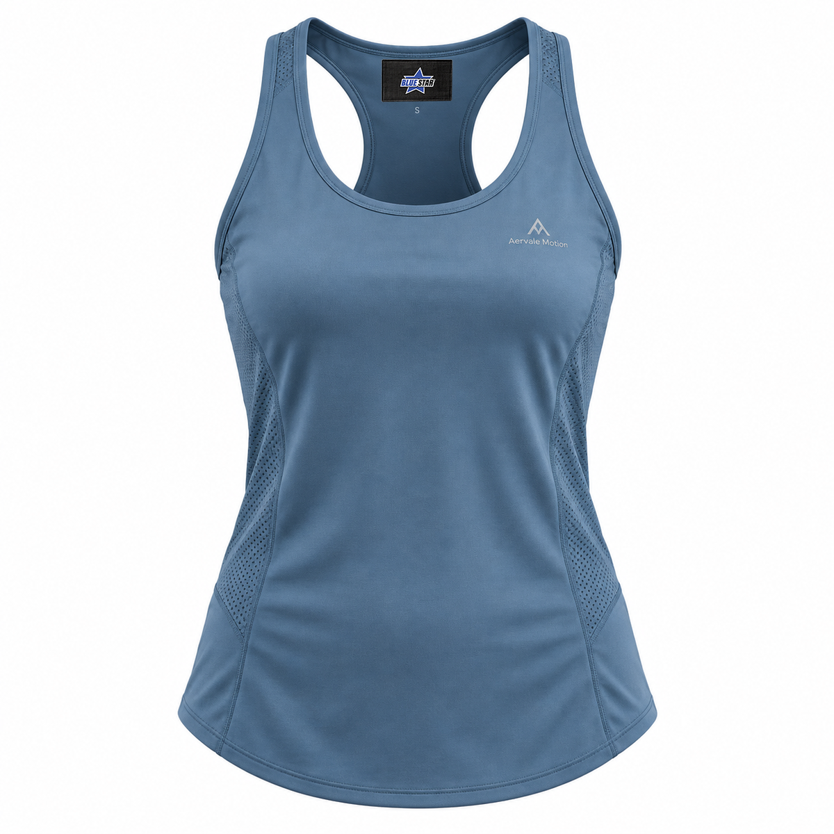 Custom Manufactured Functional Cross-Training Athletic Shirt - Royal Blue & Slate Blue