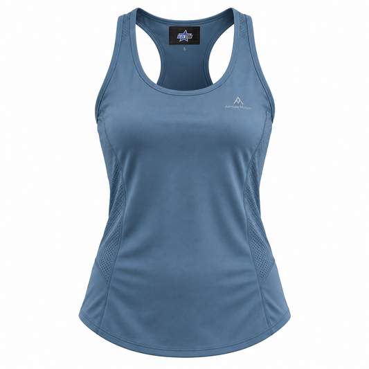 Custom Manufactured Functional Cross-Training Athletic Shirt - Royal Blue & Slate Blue