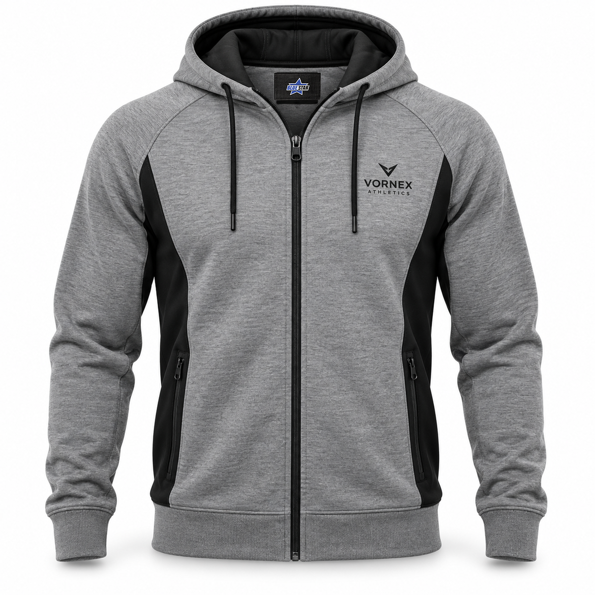 Custom Manufactured Gym & Fitness Training Performance Top - Charcoal & Black