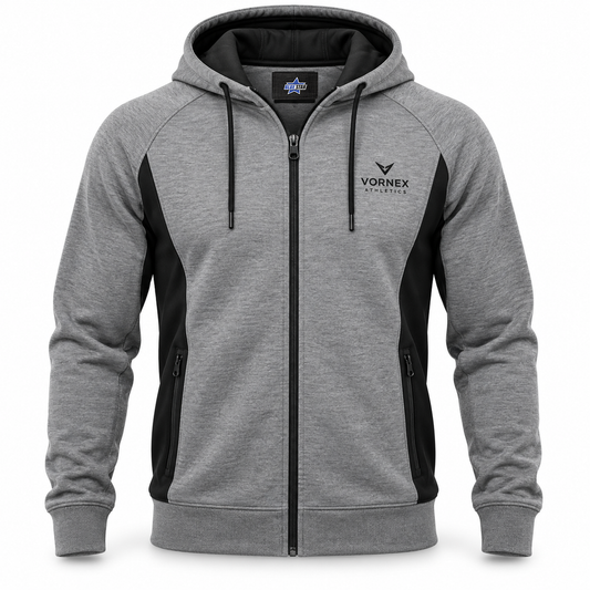 Custom Manufactured Gym & Fitness Training Performance Top - Charcoal & Black