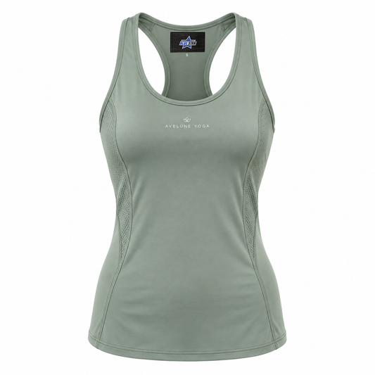 Custom Manufactured Studio Yoga & Pilates Seamless Top - Charcoal & Light Grey