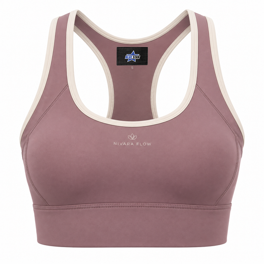 Custom Manufactured Studio Yoga & Pilates Seamless Top - White & Red