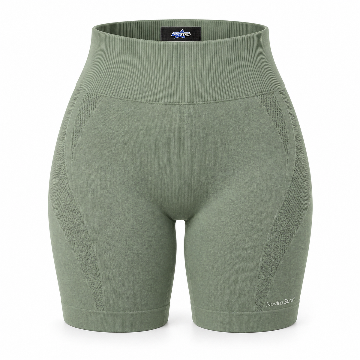 Custom Manufactured Engineered Seamless Knit Training Shirt - Grey & Forest Green
