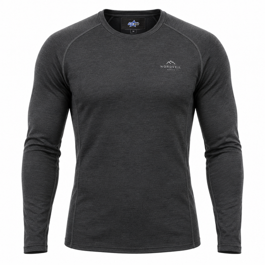 Custom Manufactured Cold-Weather Thermal Base Layer Undershirt - Grey & Charcoal