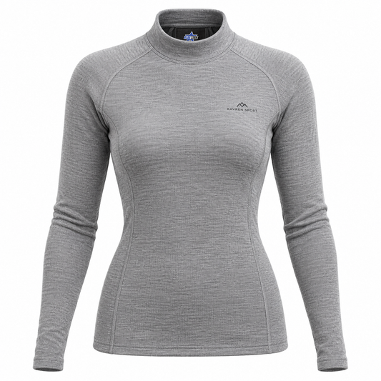 Custom Manufactured Cold-Weather Thermal Base Layer Undershirt - Light Grey & Charcoal