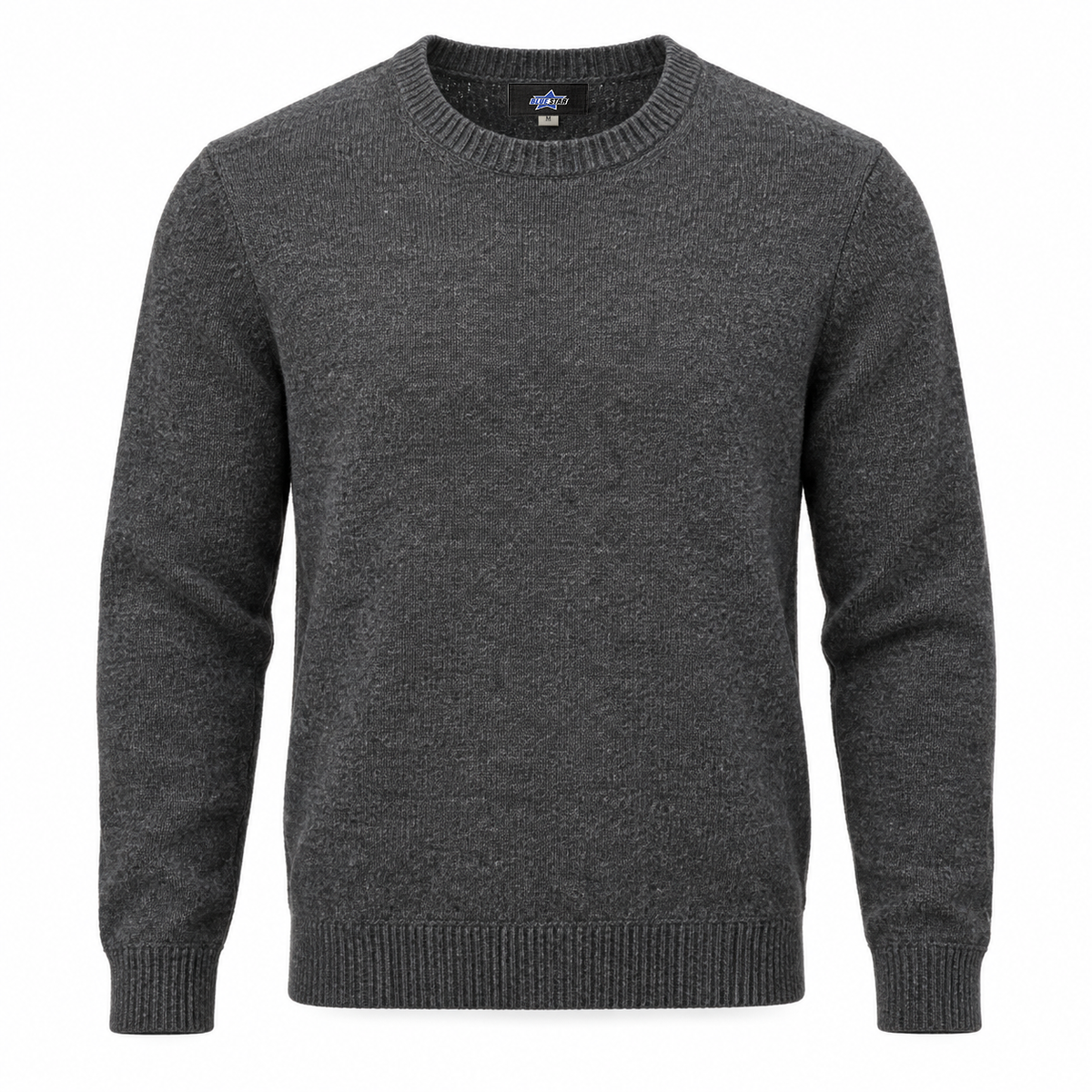 Custom Manufactured Fine Gauge Knitwear Sweater - Grey & Charcoal