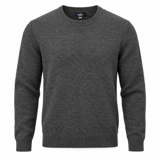 Custom Manufactured Fine Gauge Knitwear Sweater - Grey & Charcoal