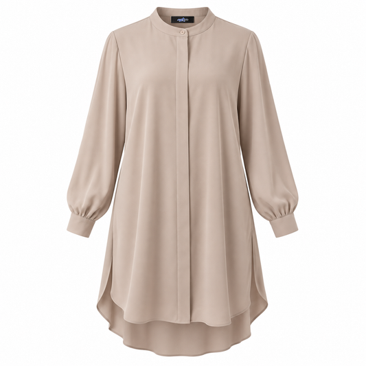 Custom Manufactured Contemporary Modest Tunic & Longline Wear - Tan