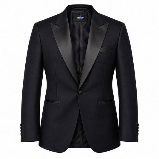 Custom Manufactured Formal Evening & Occasion Wear Coat - Charcoal & Black