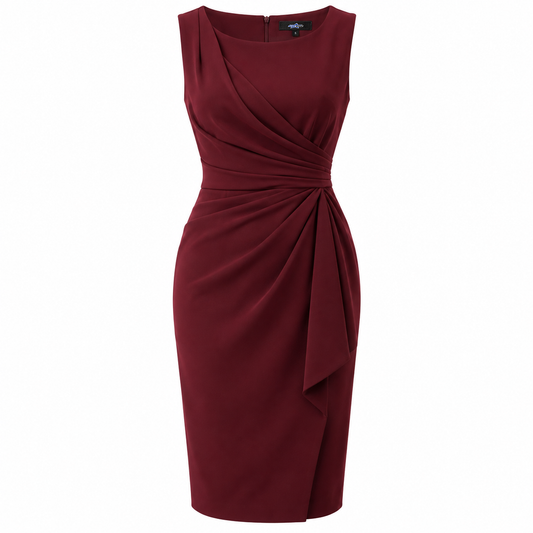Custom Manufactured Formal Evening & Occasion Wear Coat - Maroon & Crimson