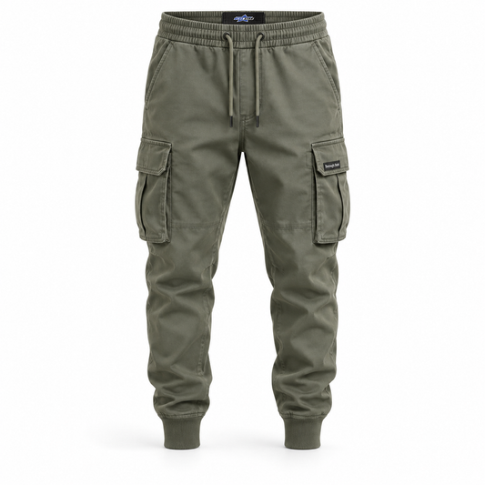 Custom Manufactured Heavyweight Urban Streetwear Top - Khaki & Grey