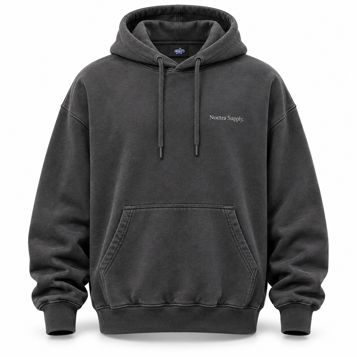 Custom Manufactured Heavyweight Urban Streetwear Top - Light Grey & Grey