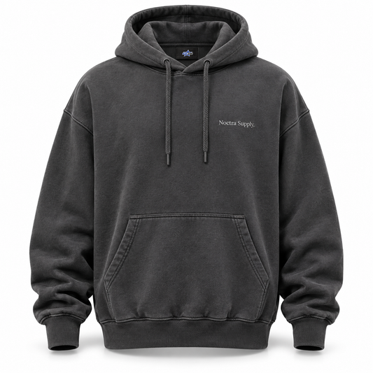 Custom Manufactured Heavyweight Urban Streetwear Top - Light Grey & Grey
