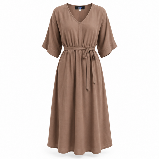 Custom Manufactured Organic Cotton Sustainable Fashion Top - Tan