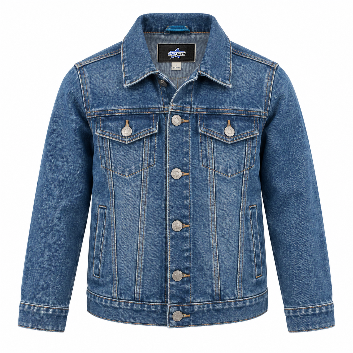 Custom Manufactured Youth Trendwear Street Jacket - Slate Blue & Royal Blue