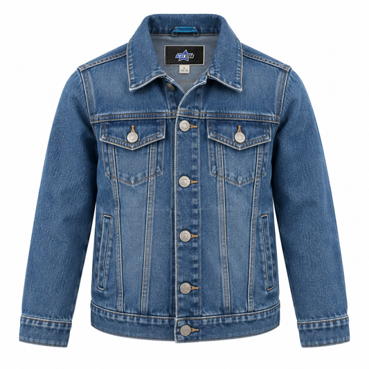 Custom Manufactured Youth Trendwear Street Jacket - Slate Blue & Royal Blue