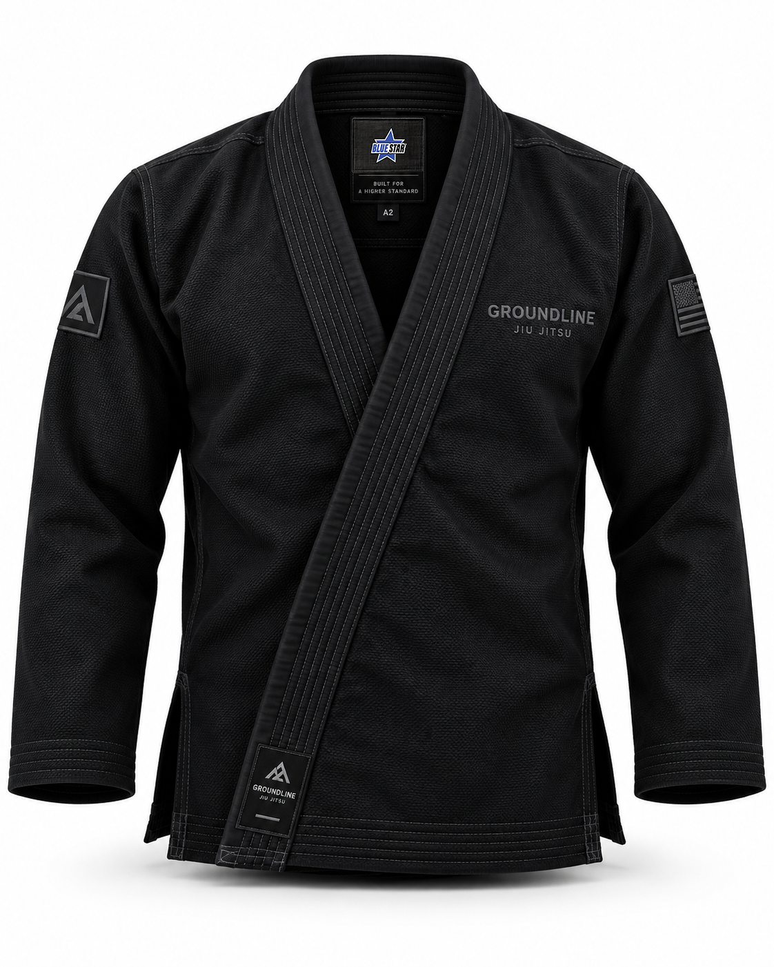 Custom Manufactured Premium Brazilian Jiu-Jitsu BJJ Gi - Black & Light Grey