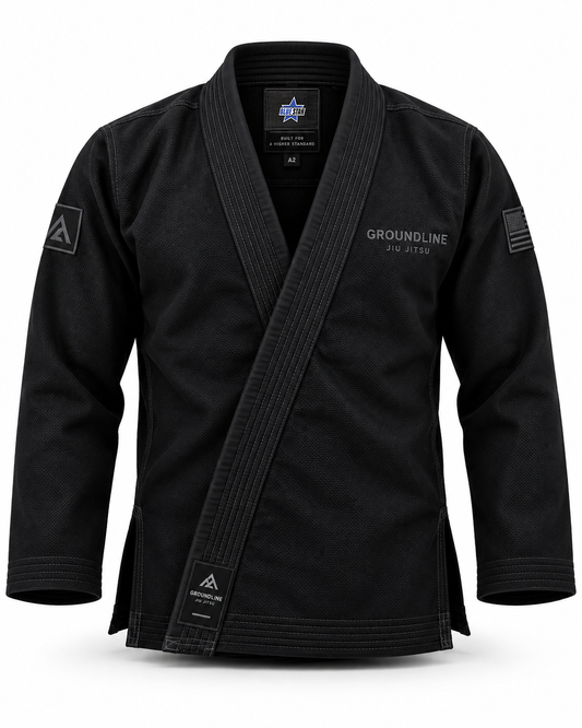 Custom Manufactured Premium Brazilian Jiu-Jitsu BJJ Gi - Black & Light Grey