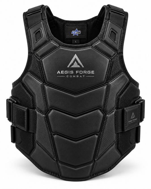Custom Manufactured Full-Protection Combat Sparring Armor - Grey & Light Grey
