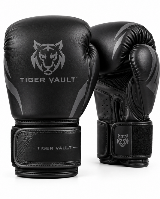 Custom Manufactured Authentic Satin Muay Thai Fight Shorts - Black & Charcoal