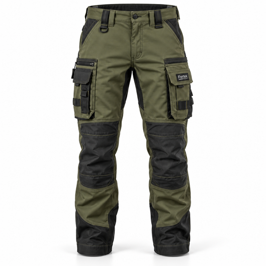 Custom Manufactured Heavy-Duty Cut-Resistant Workwear Protective Gear - Khaki & Grey