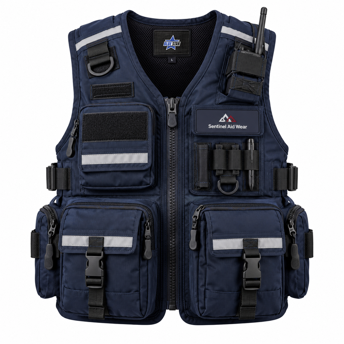 Custom Manufactured First Responder High-Visibility Emergency Parka - Light Grey & Navy