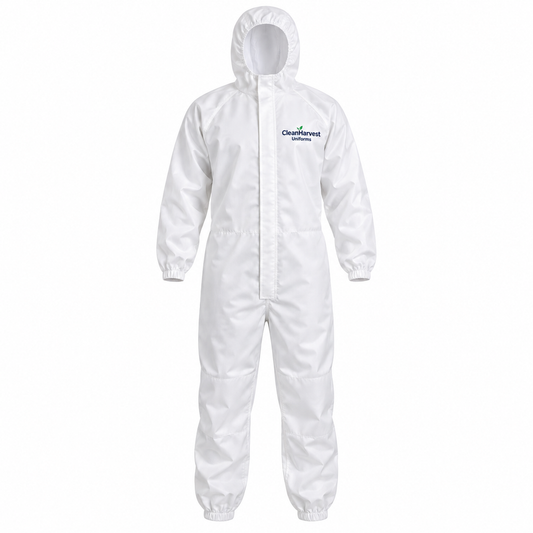 Custom Manufactured Food Industry Sanitary Processing Overcoat - White