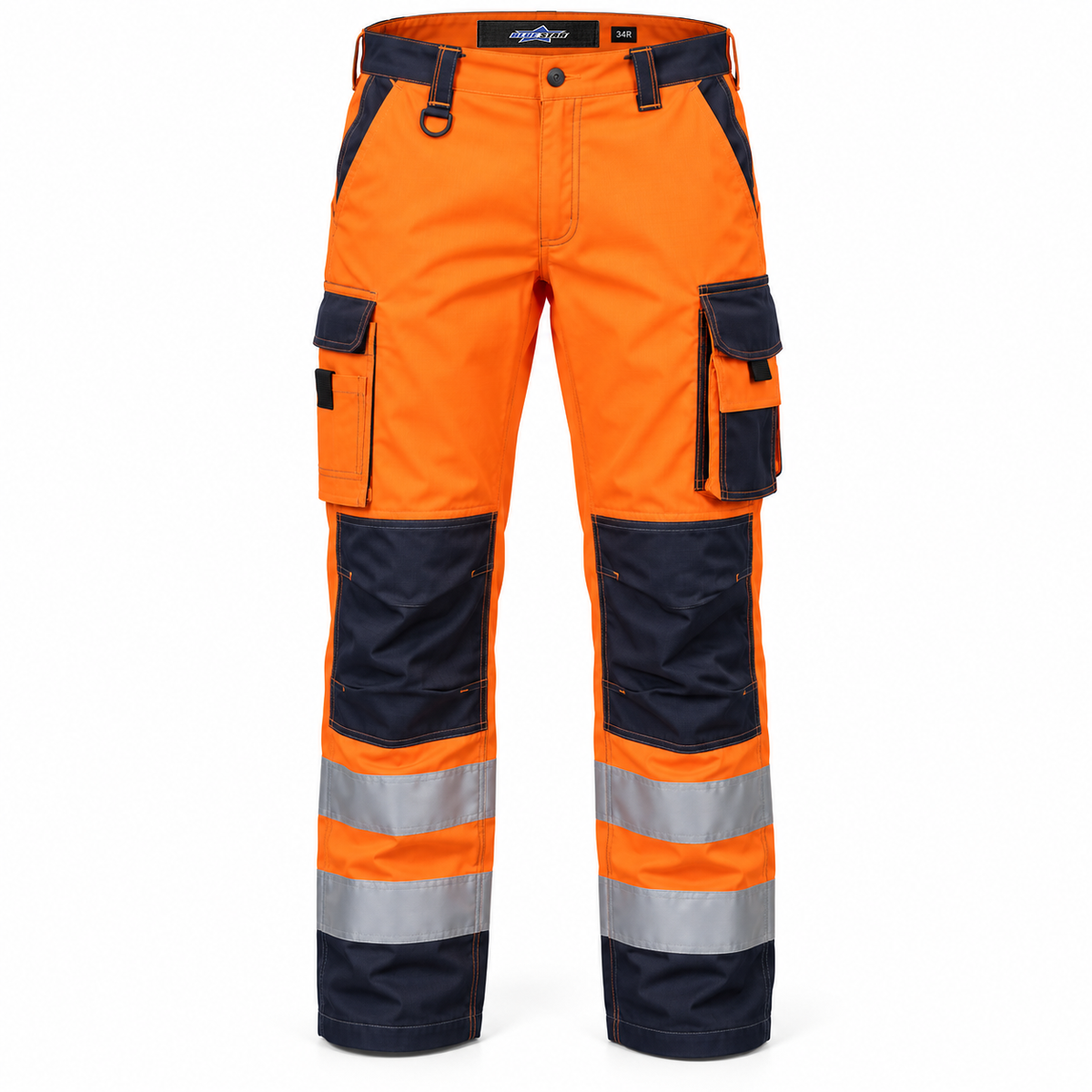 Custom Manufactured ANSI Class 3 High-Visibility Reflective Jacket - Purple & Orange