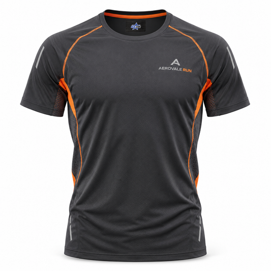 Custom Manufactured Track & Field Athletic Performance Top - Grey & Tan