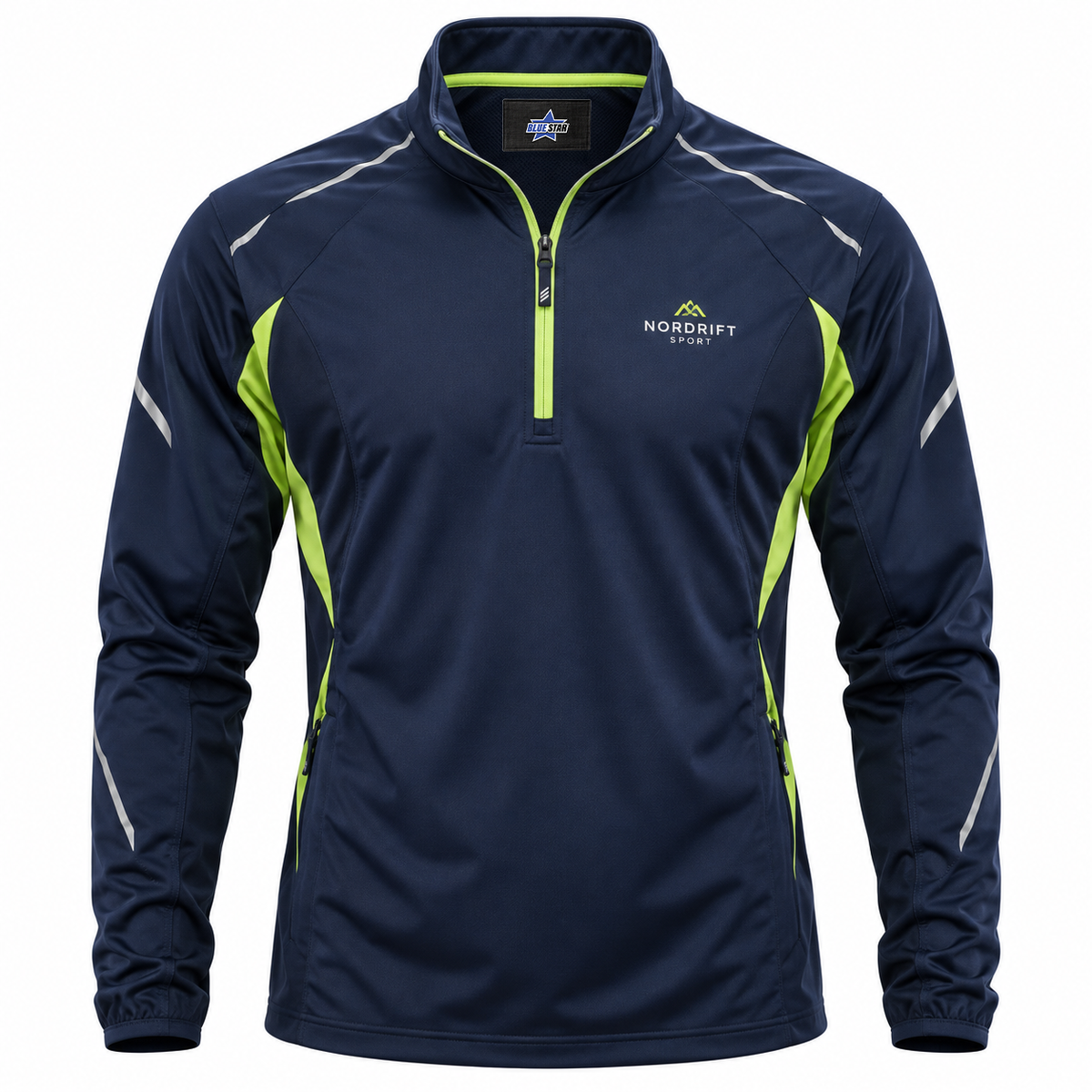Custom Manufactured Track & Field Athletic Performance Top - Navy & Green