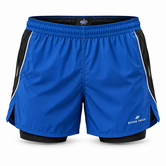 Custom Manufactured Track & Field Athletic Performance Top - Navy & Royal Blue