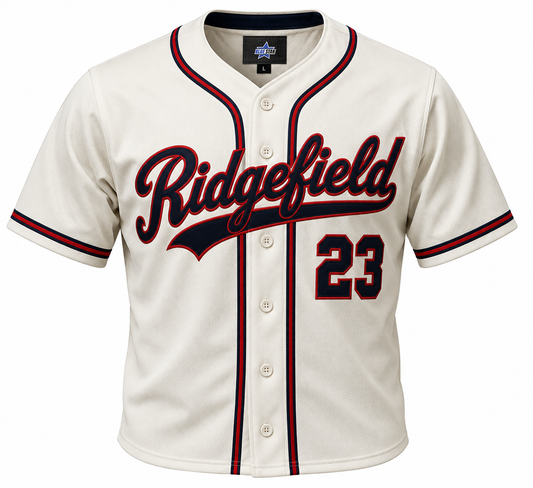 Custom Manufactured Baseball & Softball Uniform Jersey - White & Maroon