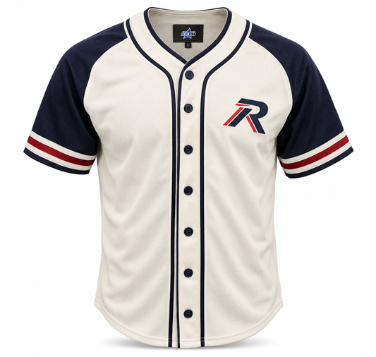 Custom Manufactured Baseball & Softball Uniform Jersey - White & Purple