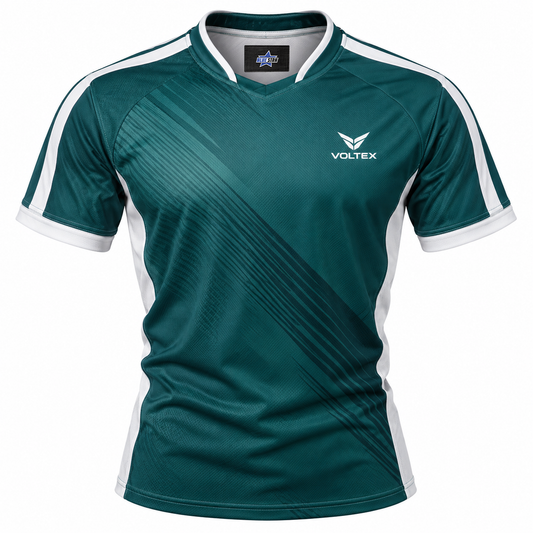 Custom Manufactured Pro Mesh Basketball Uniform - White & Teal