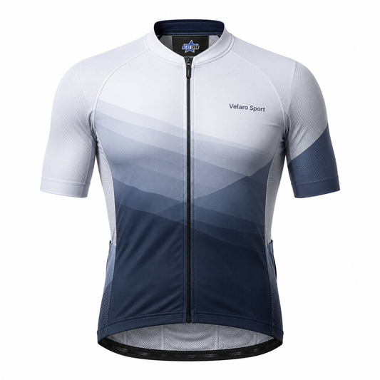 Custom Manufactured Aerodynamic Performance Cycling Jersey - White & Navy