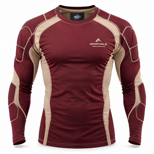 Custom Manufactured Gridiron American Football Game Jersey - Crimson & Tan