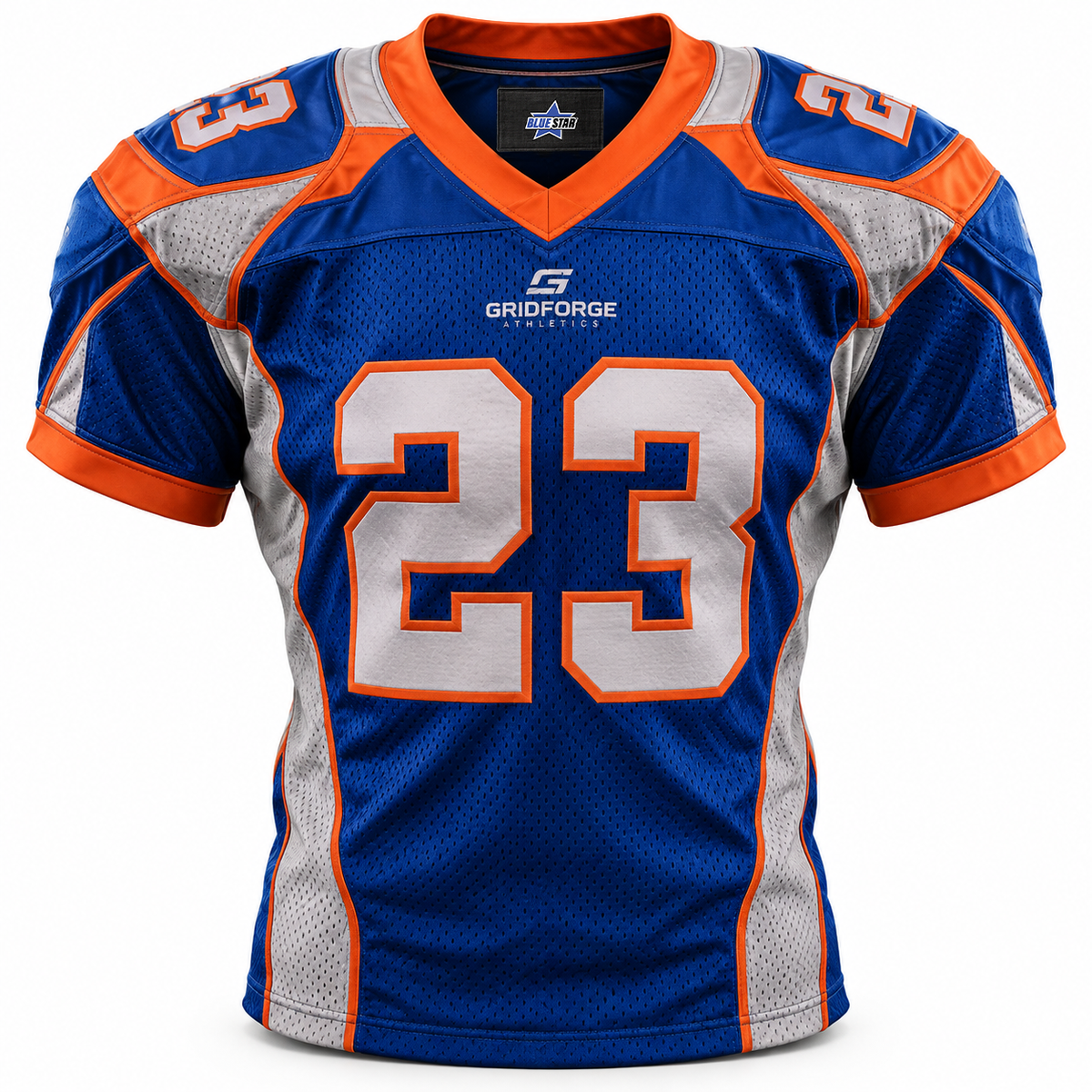 Custom Manufactured Gridiron American Football Game Jersey - Royal Blue & Red