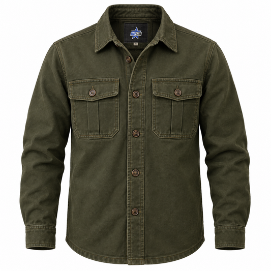 Custom Manufactured Heavy-Duty Canvas Field Utility Jacket - Gold