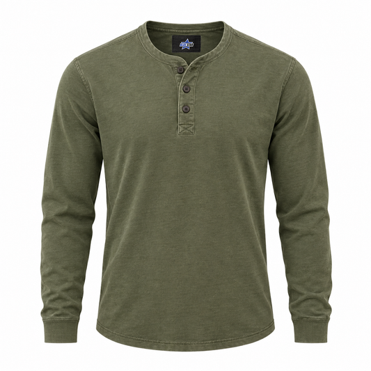 Custom Manufactured Casual Washed Cotton Utility Shirt - Khaki