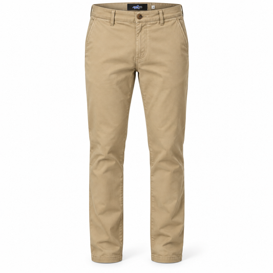 Custom Manufactured Heavyweight Indigo Textile Denim Shirt - Tan