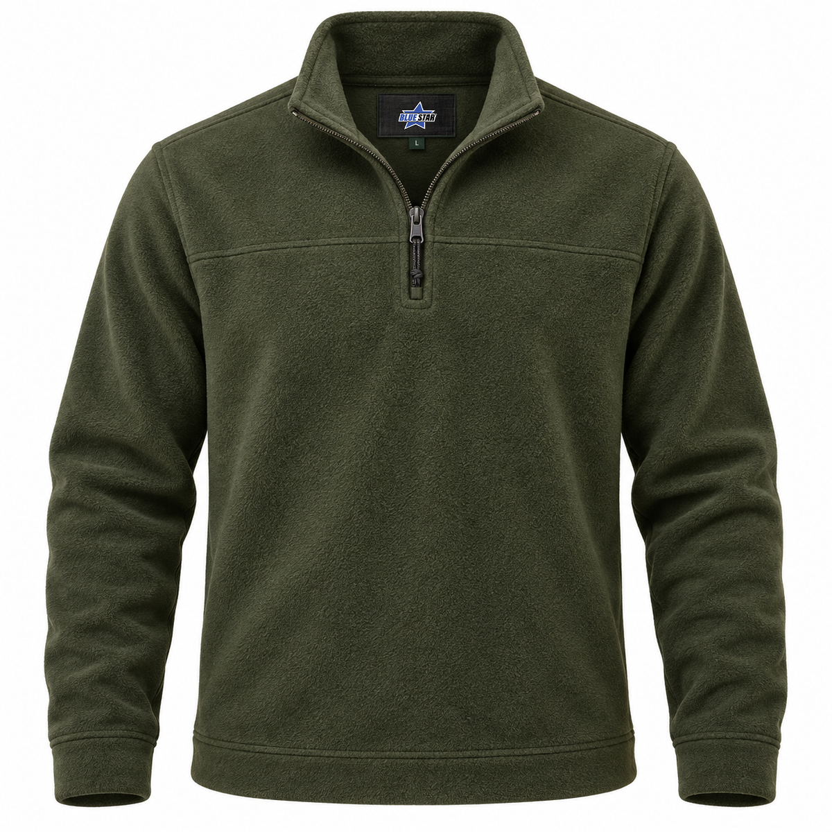 Custom Manufactured Heavyweight Brushed Fleece Crewneck Top - Gold & Khaki