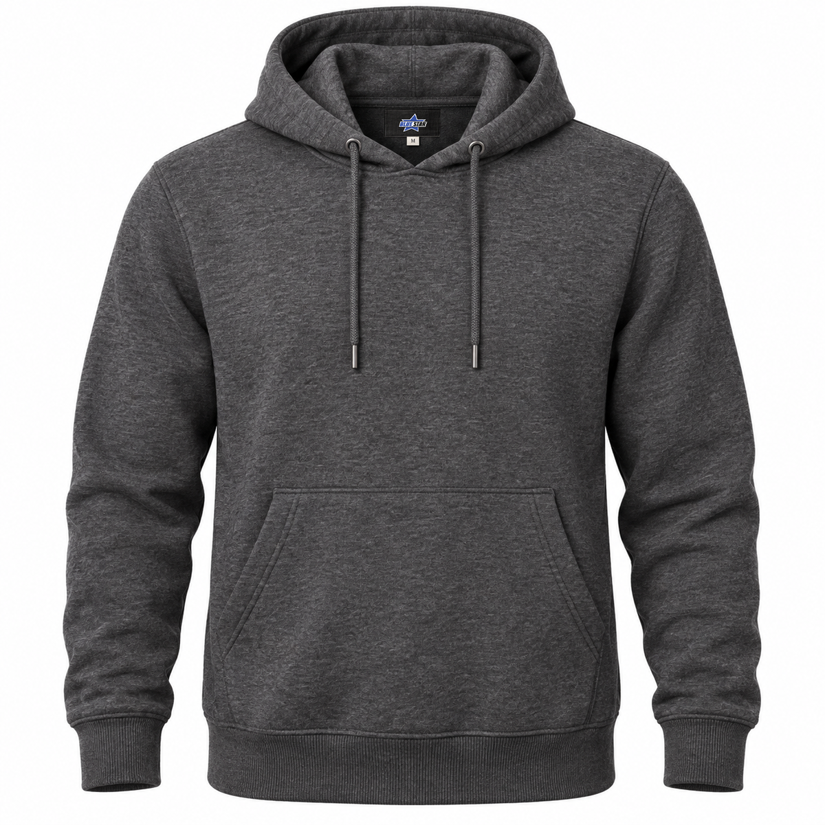 Custom Manufactured Heavyweight Brushed Fleece Crewneck Top - Grey & Charcoal