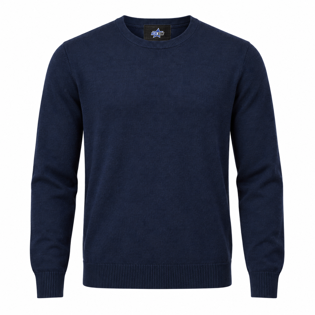Custom Manufactured Premium Textured Ribbed Knit Textile Top - Light Grey & Navy