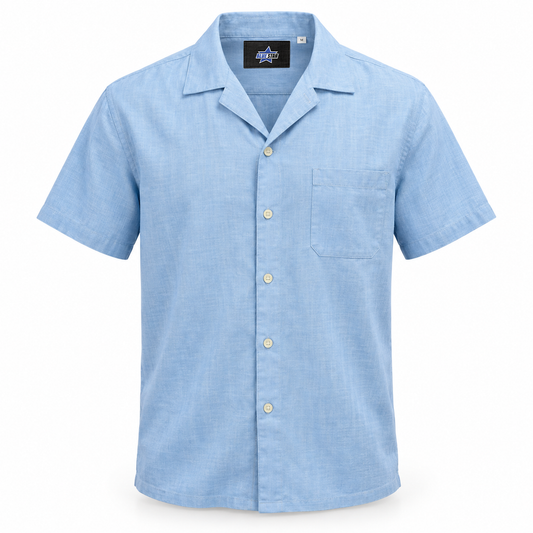 Custom Manufactured Ultra-Lightweight Breathable Textile Shirt - Royal Blue & Slate Blue