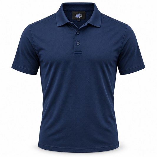Custom Manufactured Technical Moisture-Wicking Performance Shirt - White & Navy