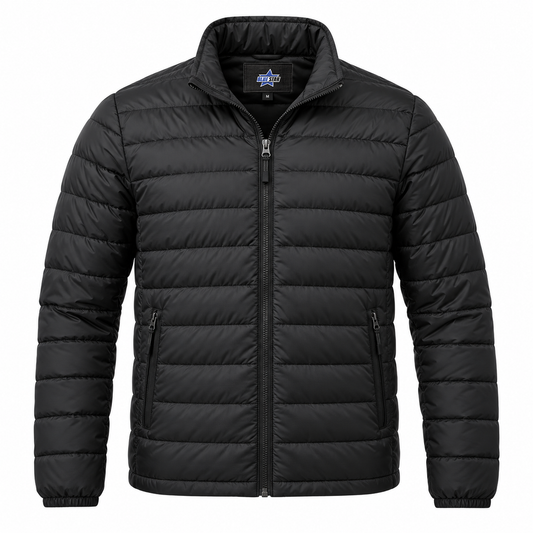 Custom Manufactured Diamond Quilted Thermal Insulated Jacket - Black & Grey