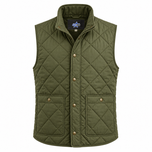 Custom Manufactured Diamond Quilted Thermal Insulated Jacket - Gold